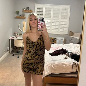 Crescent Cheetah Print Dress